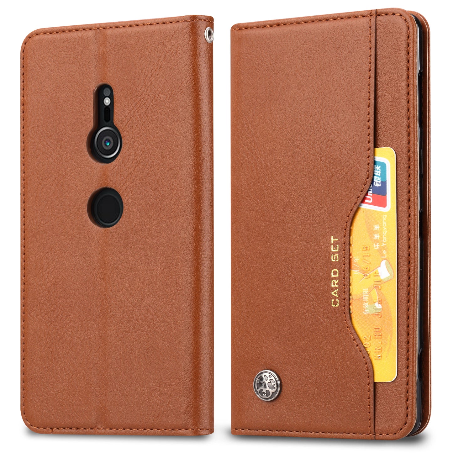 Auto-absorbed Leather Stand Phone Case for Sony Xperia XZ2