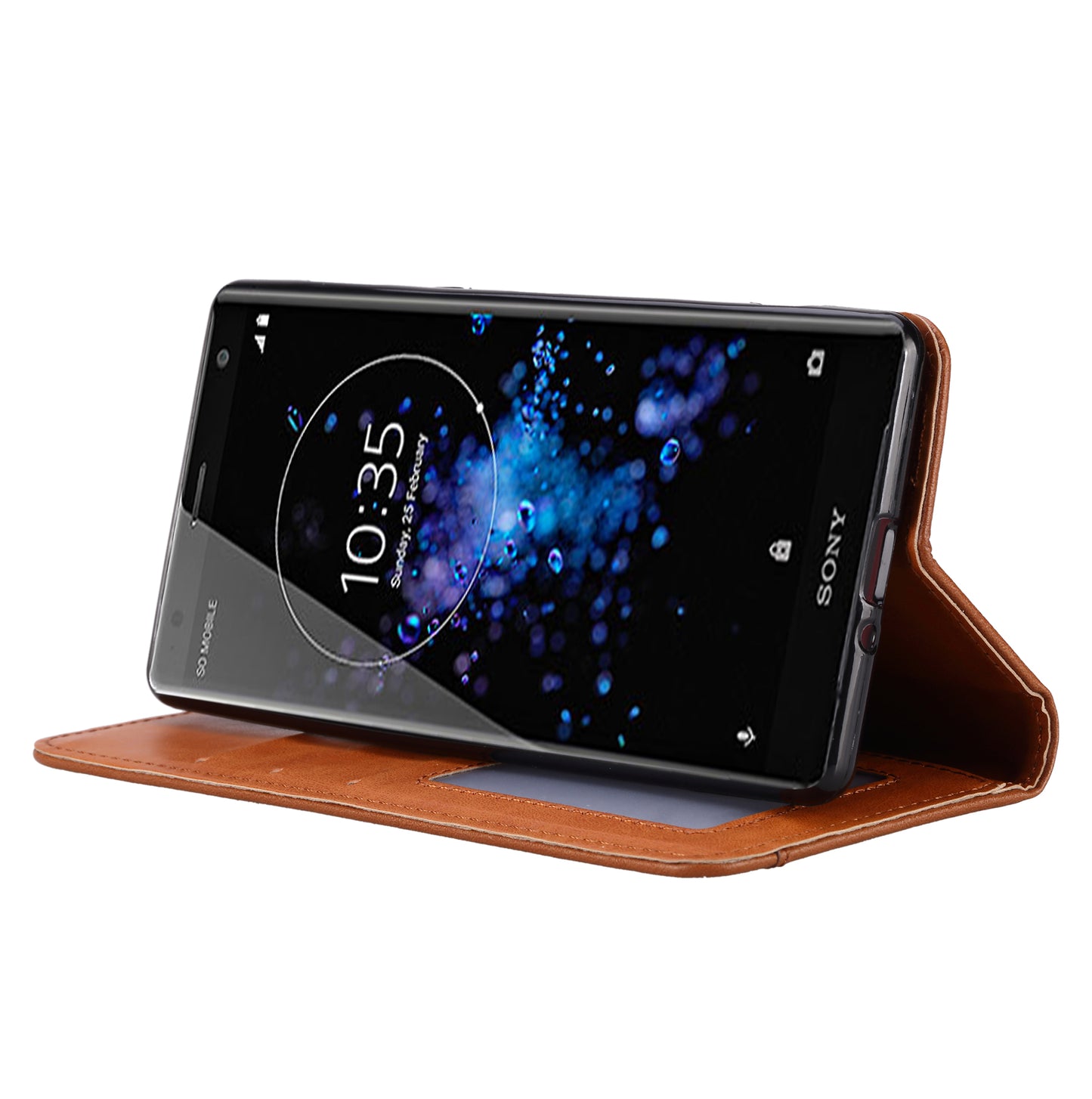 Auto-absorbed Leather Stand Phone Case for Sony Xperia XZ2