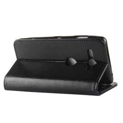 Crazy Horse Texture Wallet Leather Mobile Case for Sony Xperia XZ2 Compact