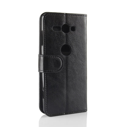 Crazy Horse Texture Wallet Leather Mobile Case for Sony Xperia XZ2 Compact