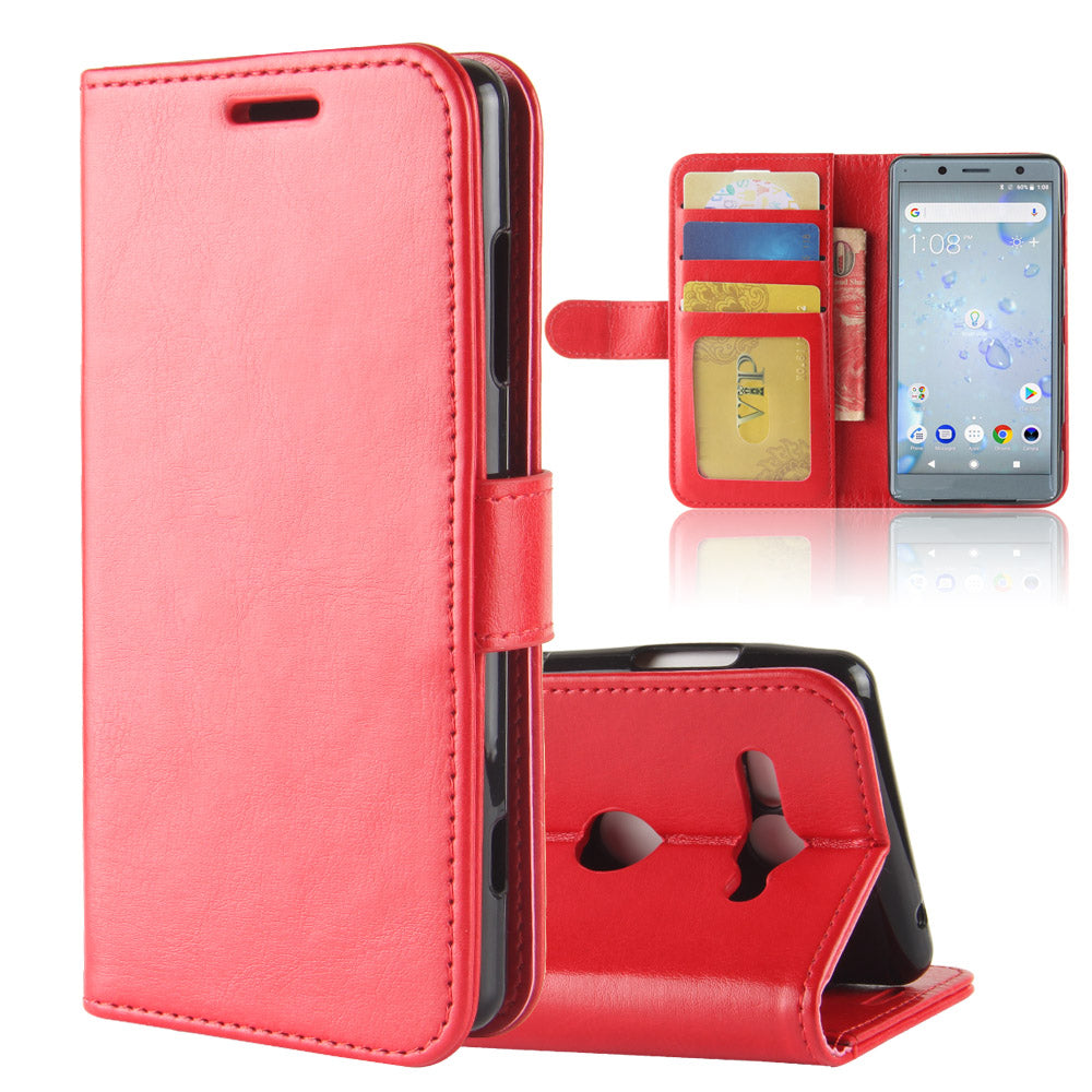Crazy Horse Texture Wallet Leather Mobile Case for Sony Xperia XZ2 Compact