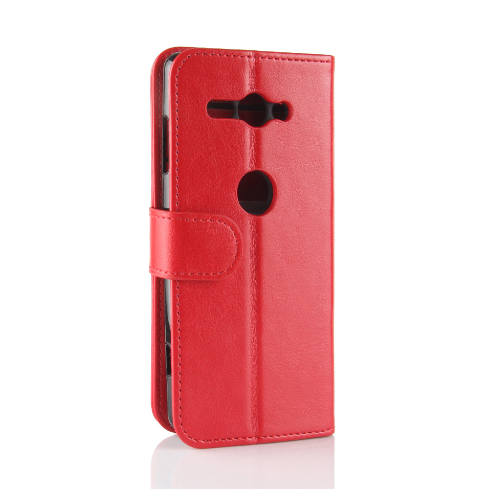 Crazy Horse Texture Wallet Leather Mobile Case for Sony Xperia XZ2 Compact