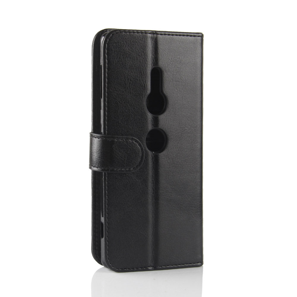 Crazy Horse Magnetic Stand Wallet Leather Mobile Phone Case for Sony Xperia XZ2