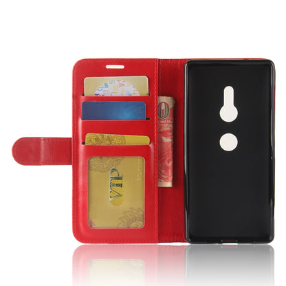 Crazy Horse Magnetic Stand Wallet Leather Mobile Phone Case for Sony Xperia XZ2