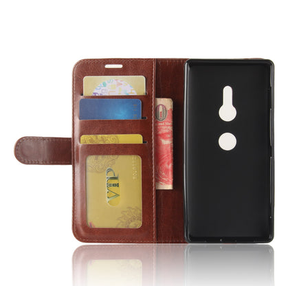 Crazy Horse Magnetic Stand Wallet Leather Mobile Phone Case for Sony Xperia XZ2