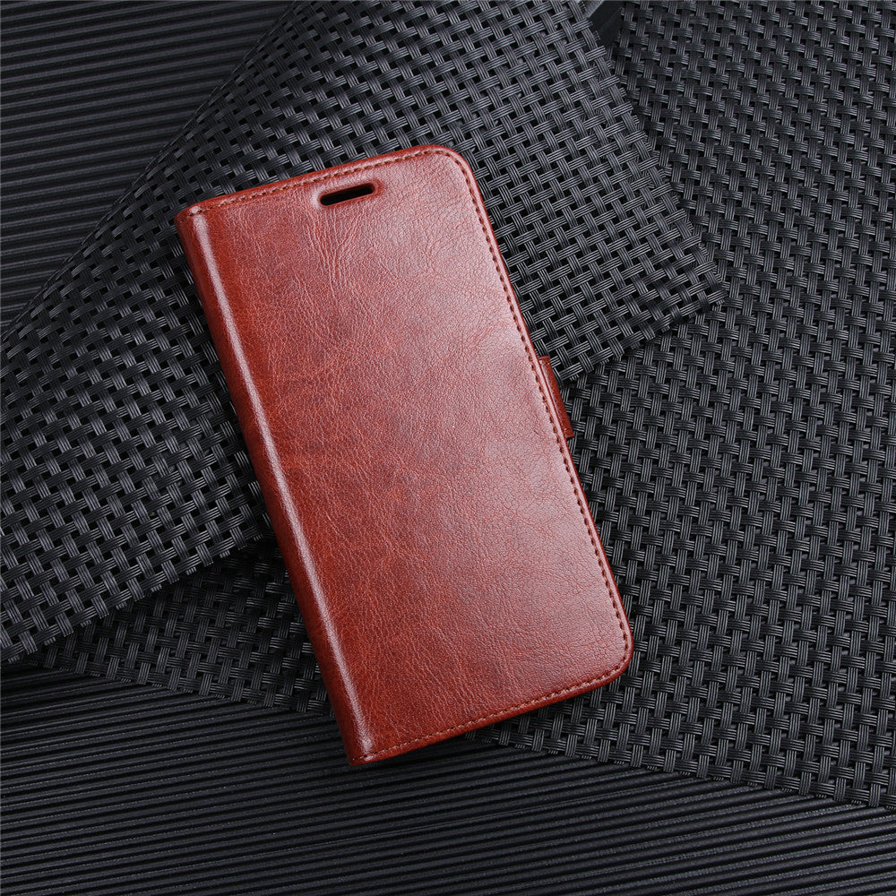 Crazy Horse Magnetic Stand Wallet Leather Mobile Phone Case for Sony Xperia XZ2