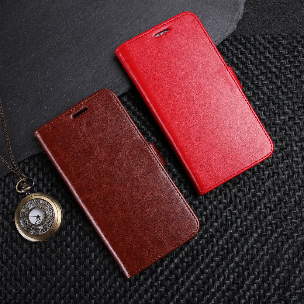 Crazy Horse Magnetic Stand Wallet Leather Mobile Phone Case for Sony Xperia XZ2