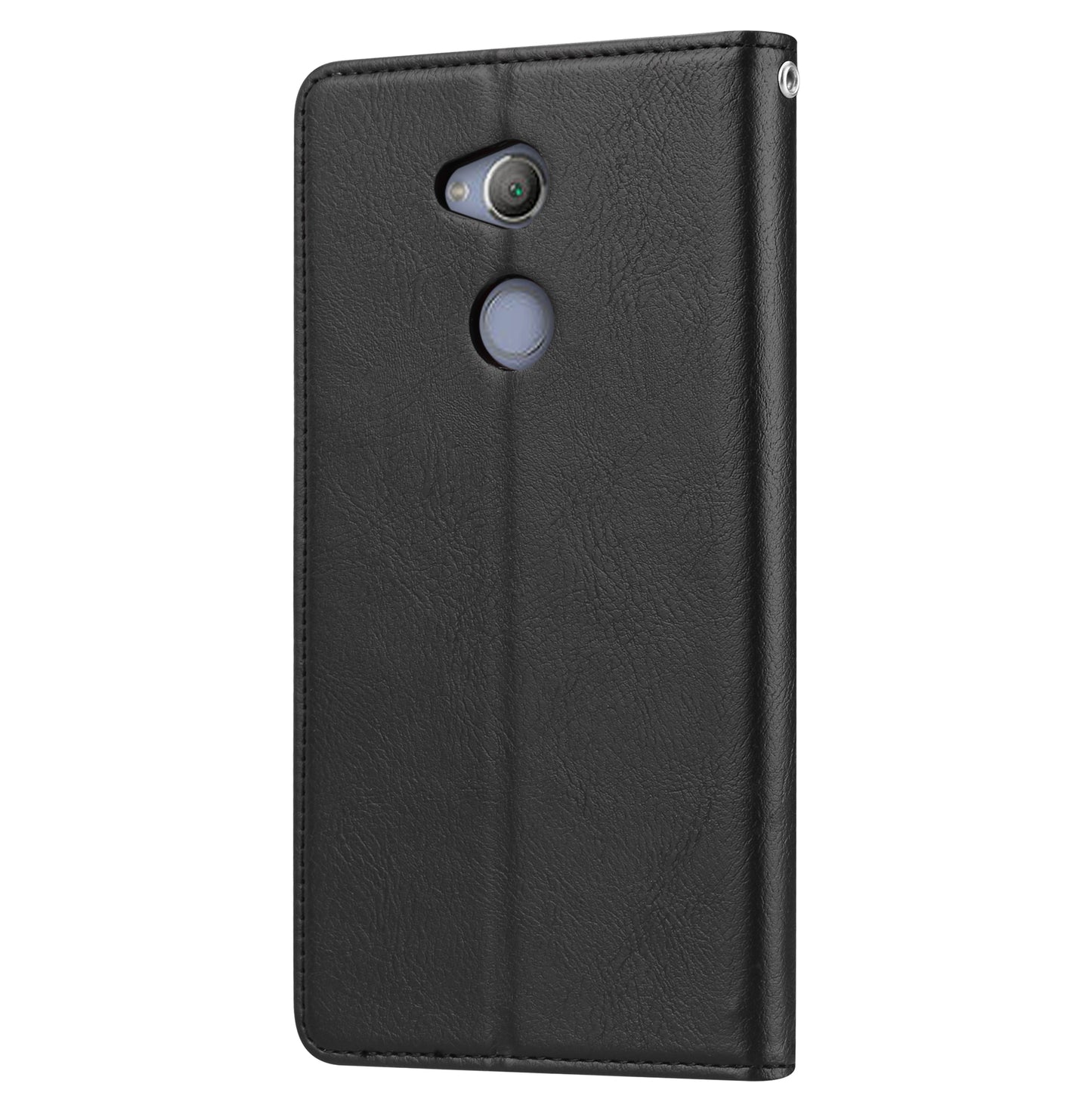 PU Leather Auto-absorbed Wallet Phone Case for Sony Xperia XA2