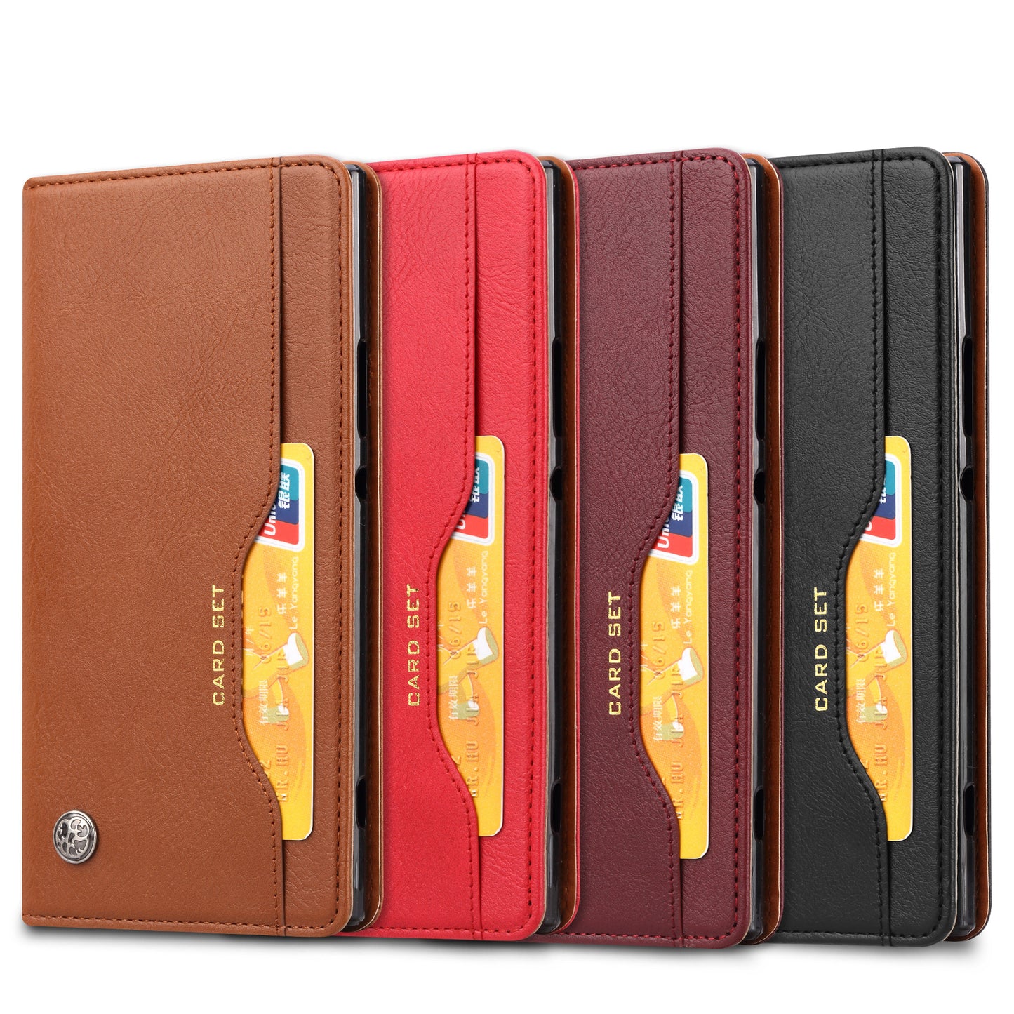 PU Leather Auto-absorbed Wallet Phone Case for Sony Xperia XA2