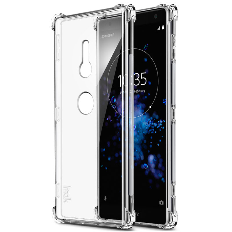 IMAK Skin Feel Anti-drop TPU Phone Case + Explosion-proof Screen Film for Sony Xperia XZ2