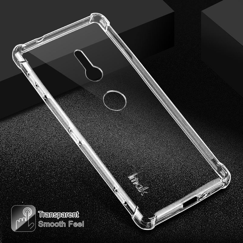 IMAK Skin Feel Anti-drop TPU Phone Case + Explosion-proof Screen Film for Sony Xperia XZ2