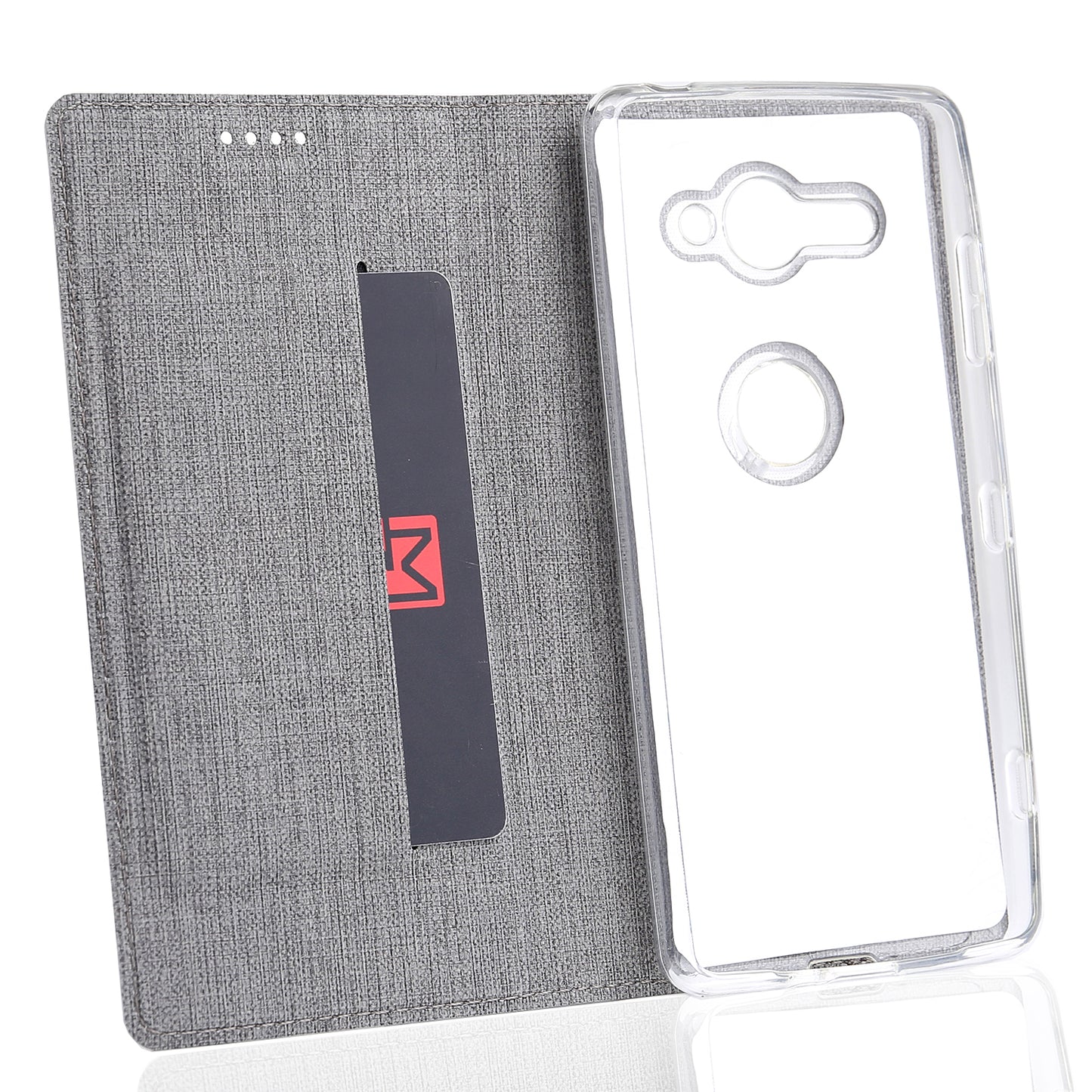 VILI DMX Cross Texture Card Holder Leather Stand Case for Sony Xperia XZ2 Compact
