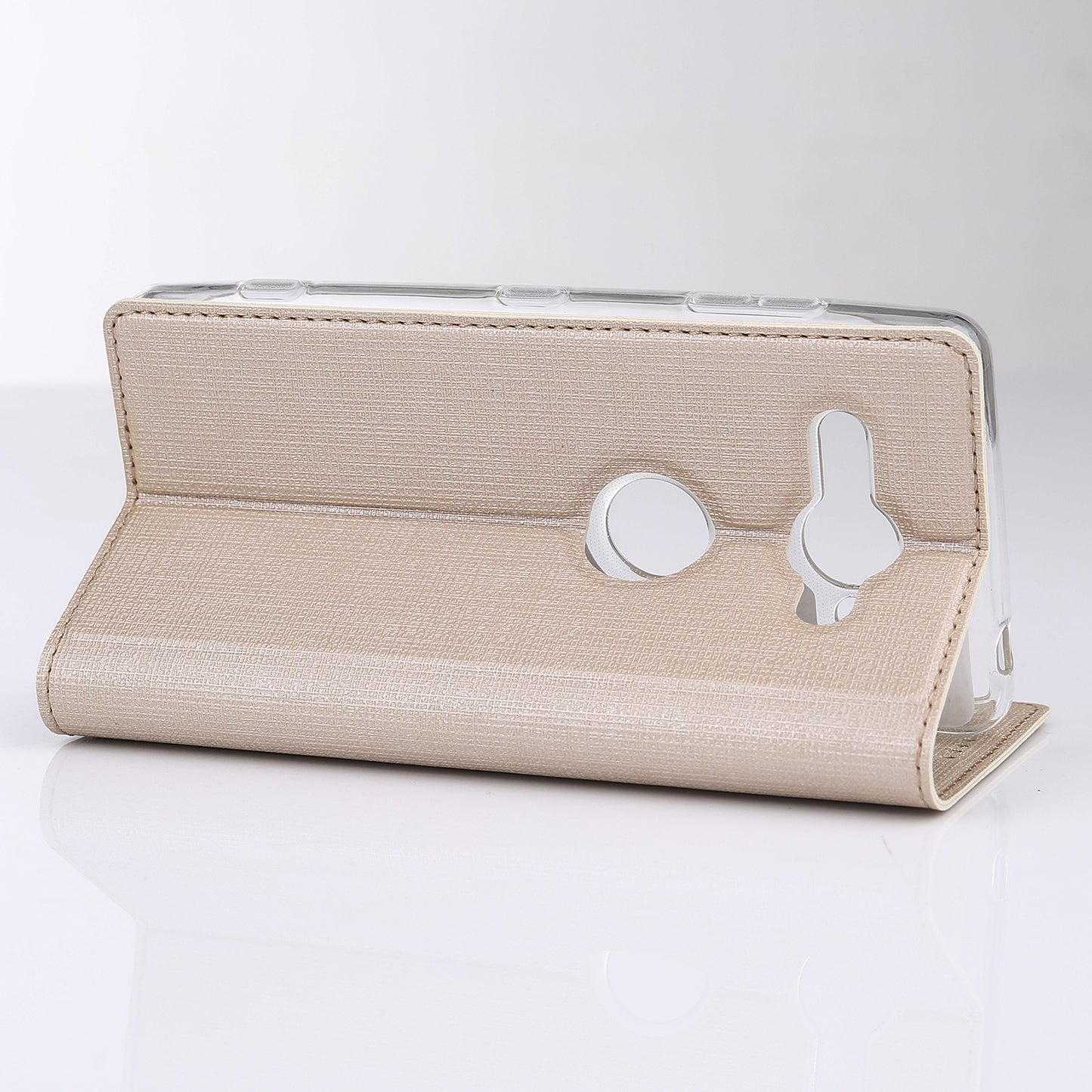 VILI DMX Cross Texture Card Holder Leather Stand Case for Sony Xperia XZ2 Compact