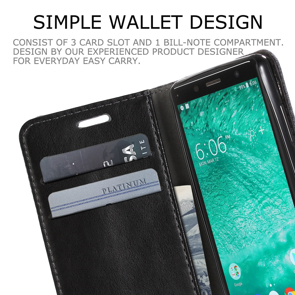 MUXMA for Sony Xperia XZ2 Compact Splicing PU Leather Canvas Wallet Stand Shell