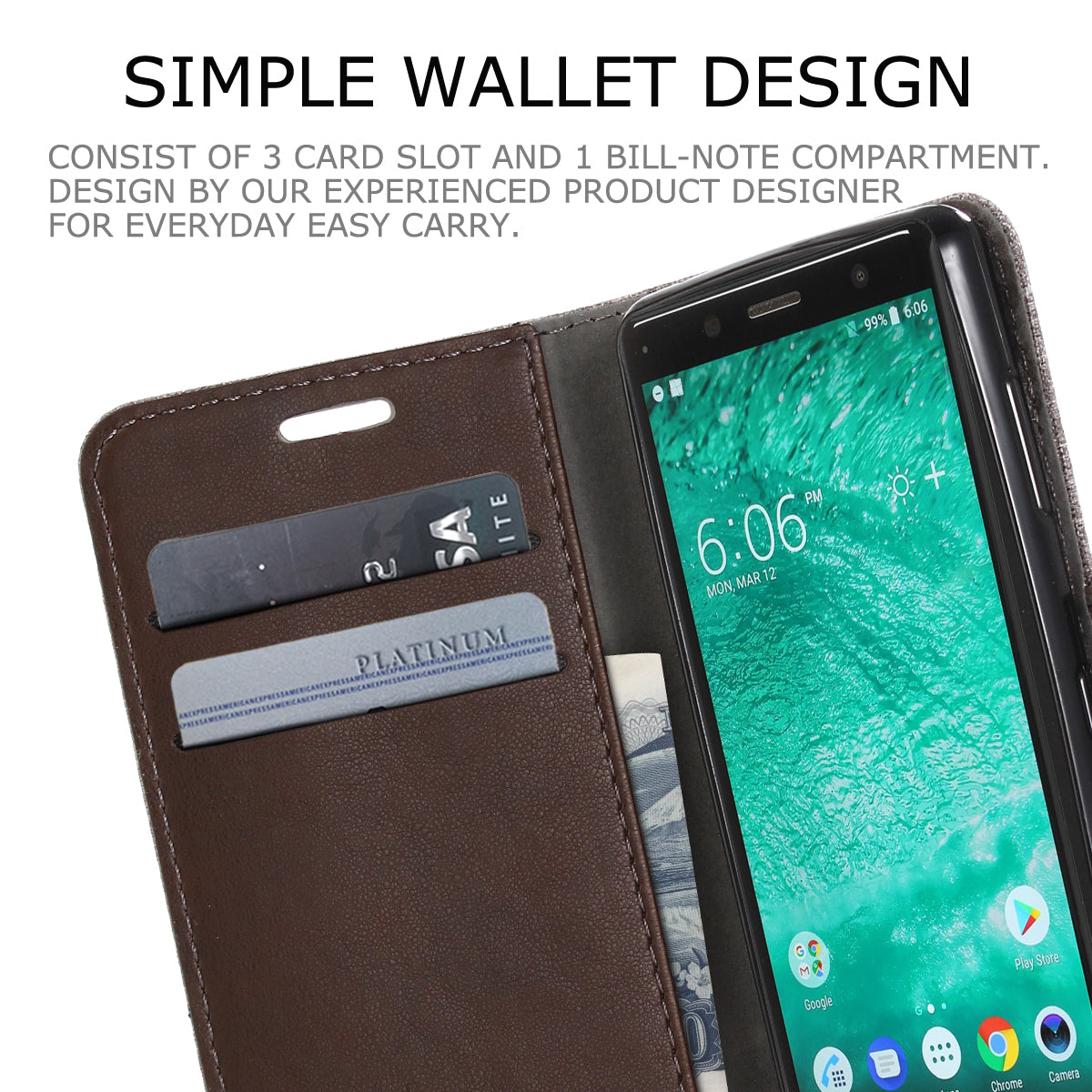 MUXMA for Sony Xperia XZ2 Compact Splicing PU Leather Canvas Wallet Stand Shell