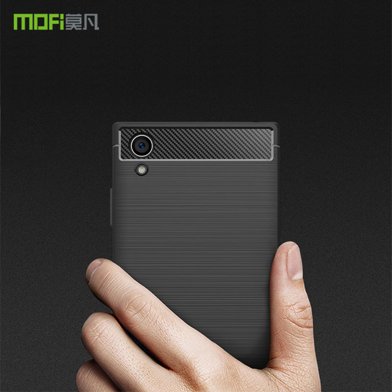 MOFI Carbon Fiber Texture Brushed TPU Protection Mobile Phone Case for Sony Xperia XA1 Ultra