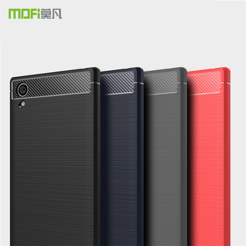 MOFI Carbon Fiber Texture Brushed TPU Protection Mobile Phone Case for Sony Xperia XA1 Ultra