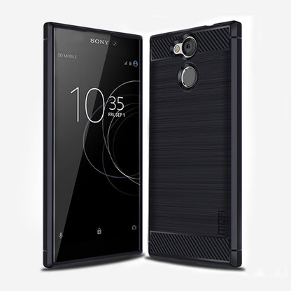 MOFI Carbon Fiber Texture Brushed TPU Mobile Phone Case for Sony Xperia L2