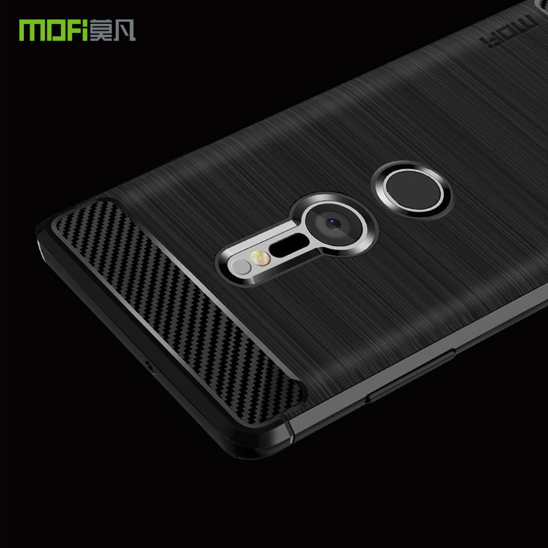 MOFI Carbon Fiber Texture Brushed TPU Protection Mobile Phone Case for Sony Xperia XZ2
