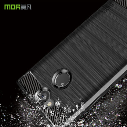 MOFI Carbon Fiber Texture Brushed TPU Cell Phone Case for Sony Xperia XA2