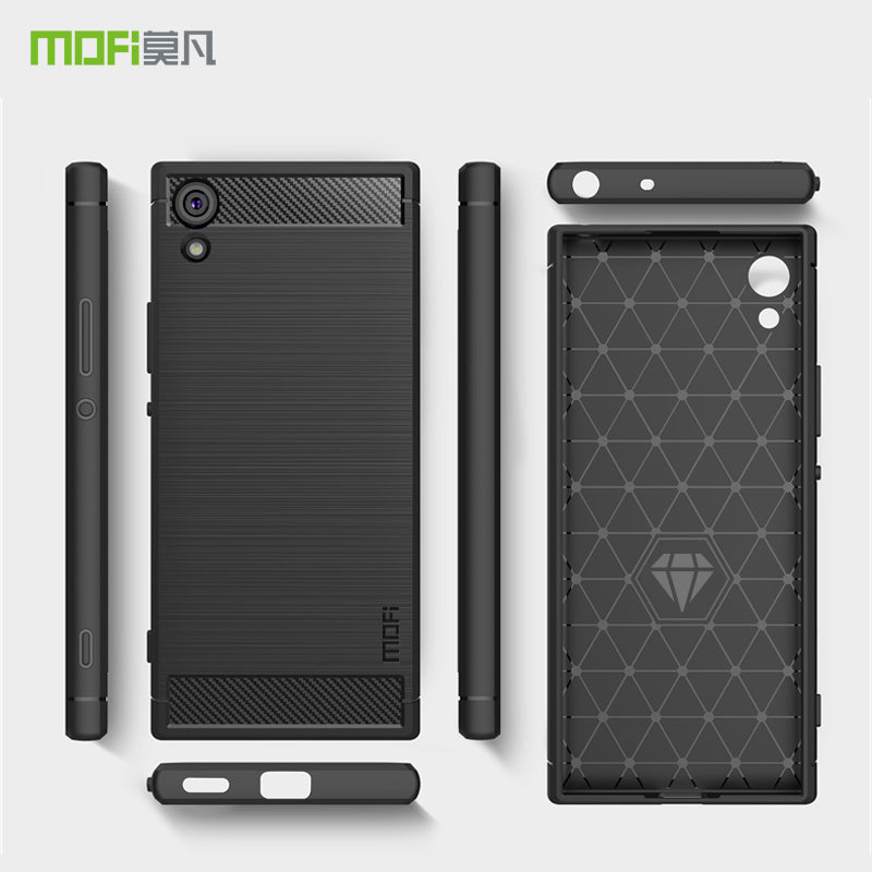 MOFI Carbon Fiber Texture Brushed Soft TPU Case for Sony Xperia XA1 / Xperia Z6