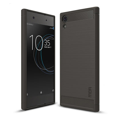 MOFI Carbon Fiber Texture Brushed Soft TPU Case for Sony Xperia XA1 / Xperia Z6