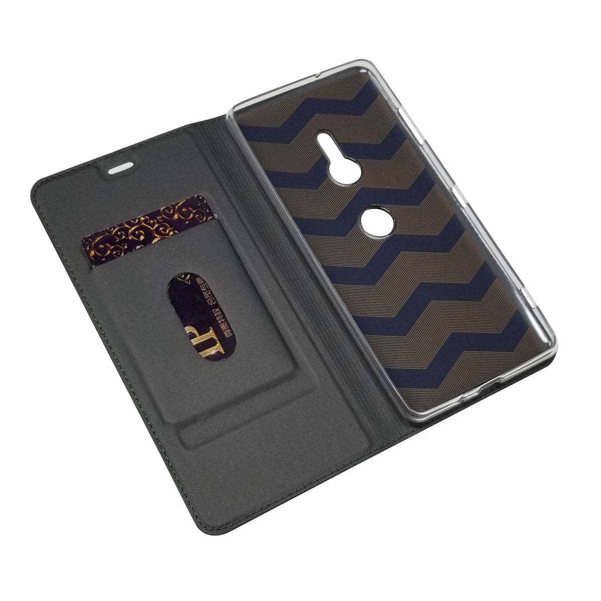 Auto-absorbed Stand Leather Case with Card Slot for Sony Xperia XZ3