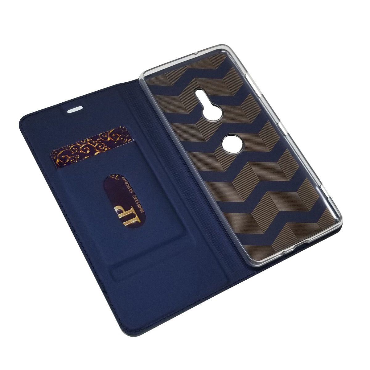 Auto-absorbed Stand Leather Case with Card Slot for Sony Xperia XZ3