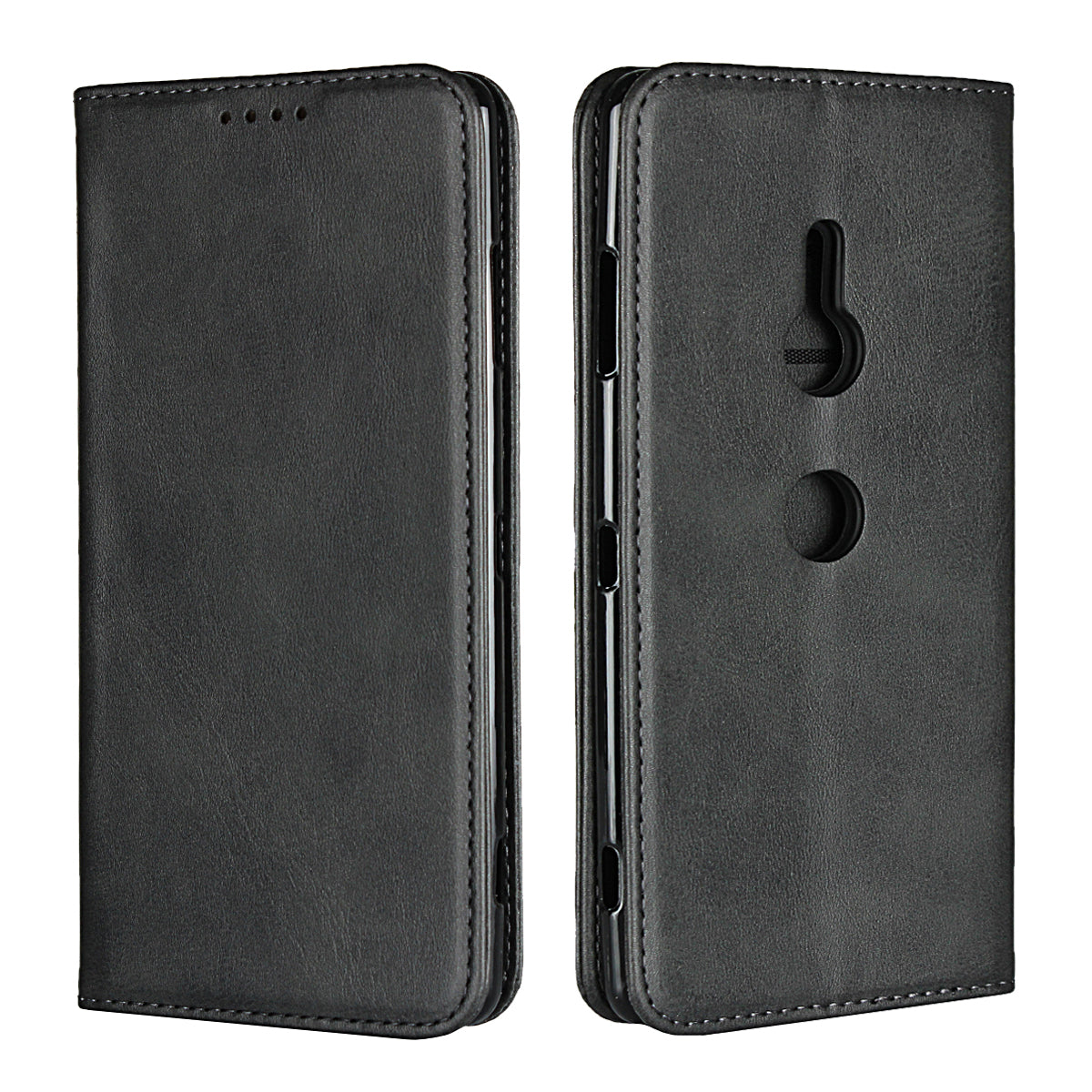 Auto-absorbed Leather Wallet Case with Stand for Sony Xperia XZ3