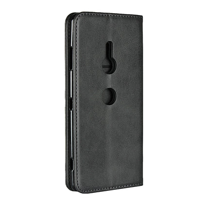Auto-absorbed Leather Wallet Case with Stand for Sony Xperia XZ3