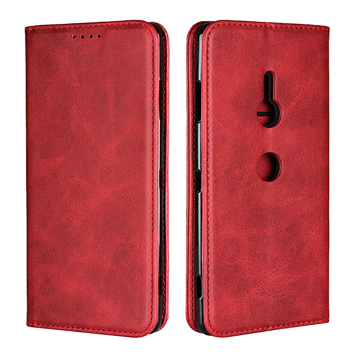 Auto-absorbed Leather Wallet Case with Stand for Sony Xperia XZ3
