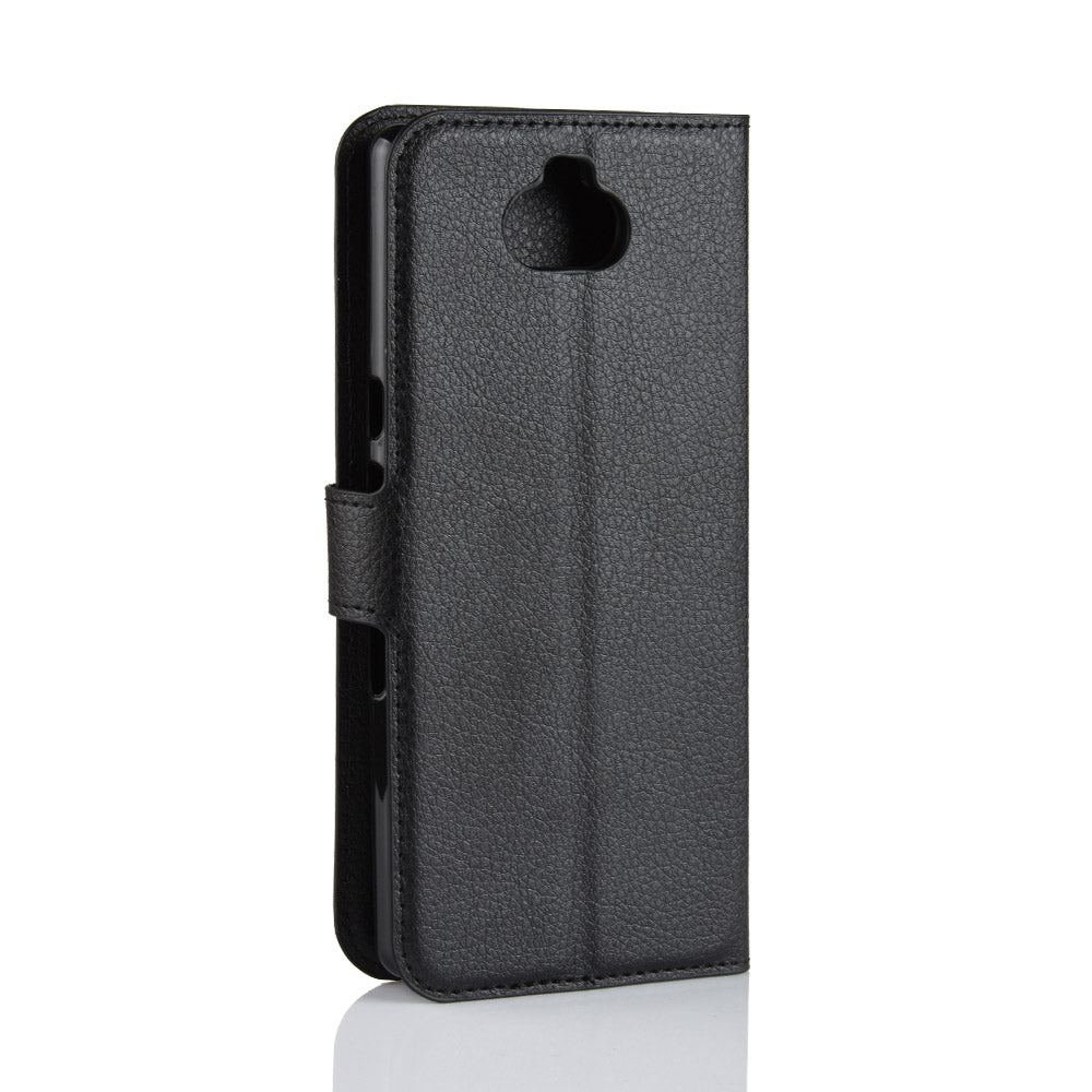 Litchi Skin PU Leather Magnetic Wallet Stand Case for Sony Xperia 10