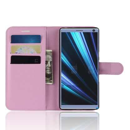 Litchi Skin PU Leather Magnetic Wallet Stand Case for Sony Xperia 10