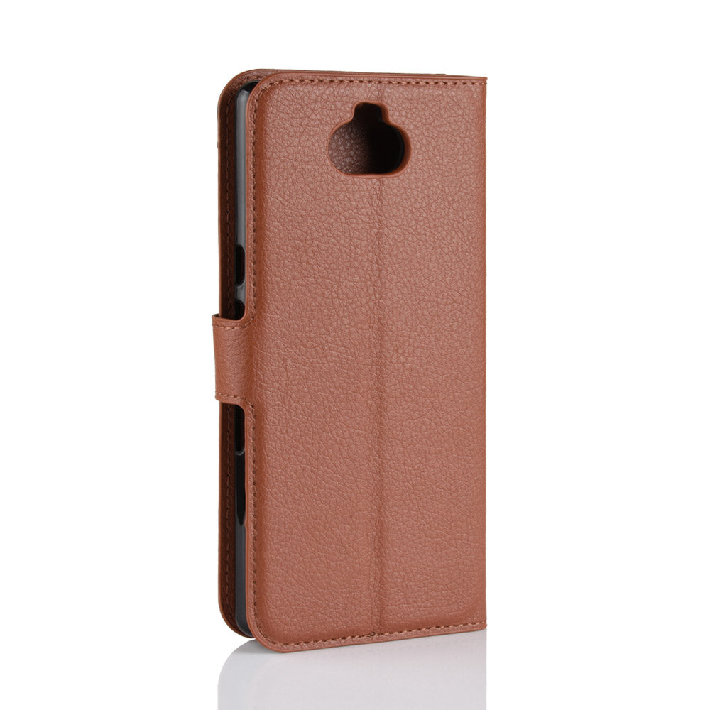 Litchi Skin PU Leather Magnetic Wallet Stand Case for Sony Xperia 10