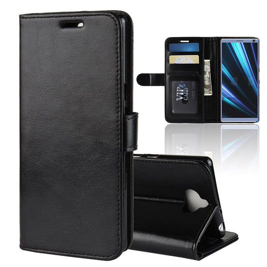 Crazy Horse Magnetic Stand Wallet Leather Mobile Phone Case for Sony Xperia 10