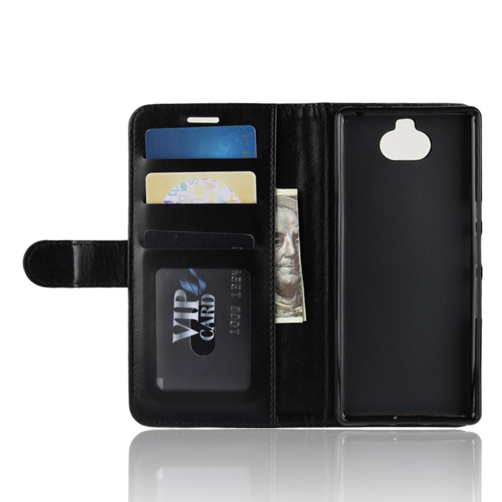 Crazy Horse Magnetic Stand Wallet Leather Mobile Phone Case for Sony Xperia 10