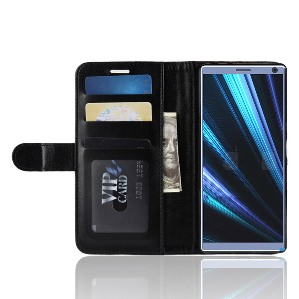 Crazy Horse Magnetic Stand Wallet Leather Mobile Phone Case for Sony Xperia 10