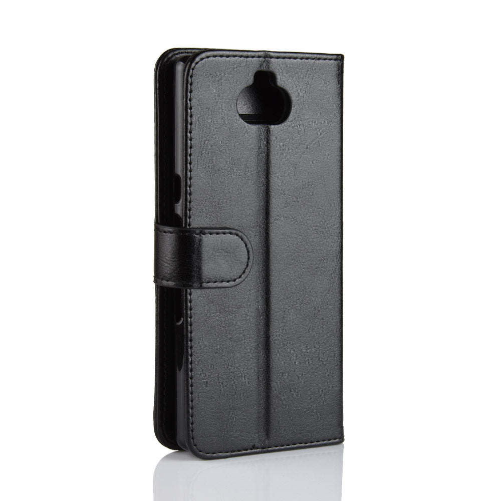 Crazy Horse Magnetic Stand Wallet Leather Mobile Phone Case for Sony Xperia 10