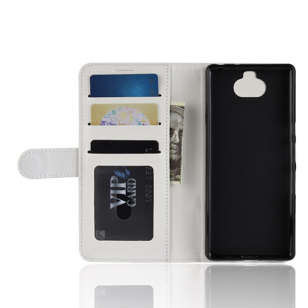 Crazy Horse Magnetic Stand Wallet Leather Mobile Phone Case for Sony Xperia 10