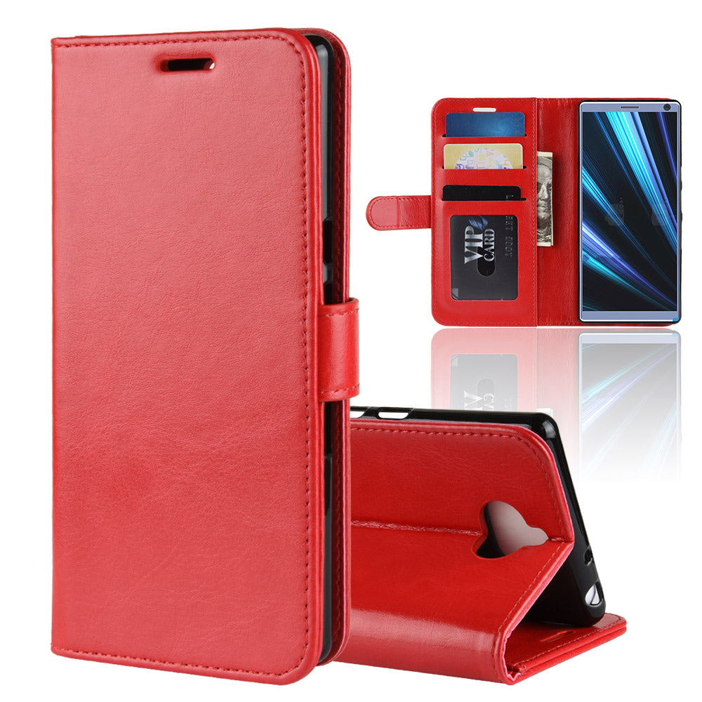 Crazy Horse Magnetic Stand Wallet Leather Mobile Phone Case for Sony Xperia 10