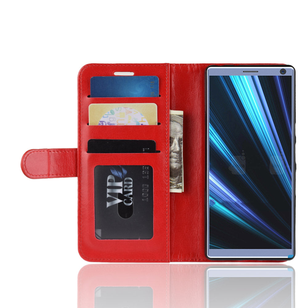 Crazy Horse Magnetic Stand Wallet Leather Mobile Phone Case for Sony Xperia 10
