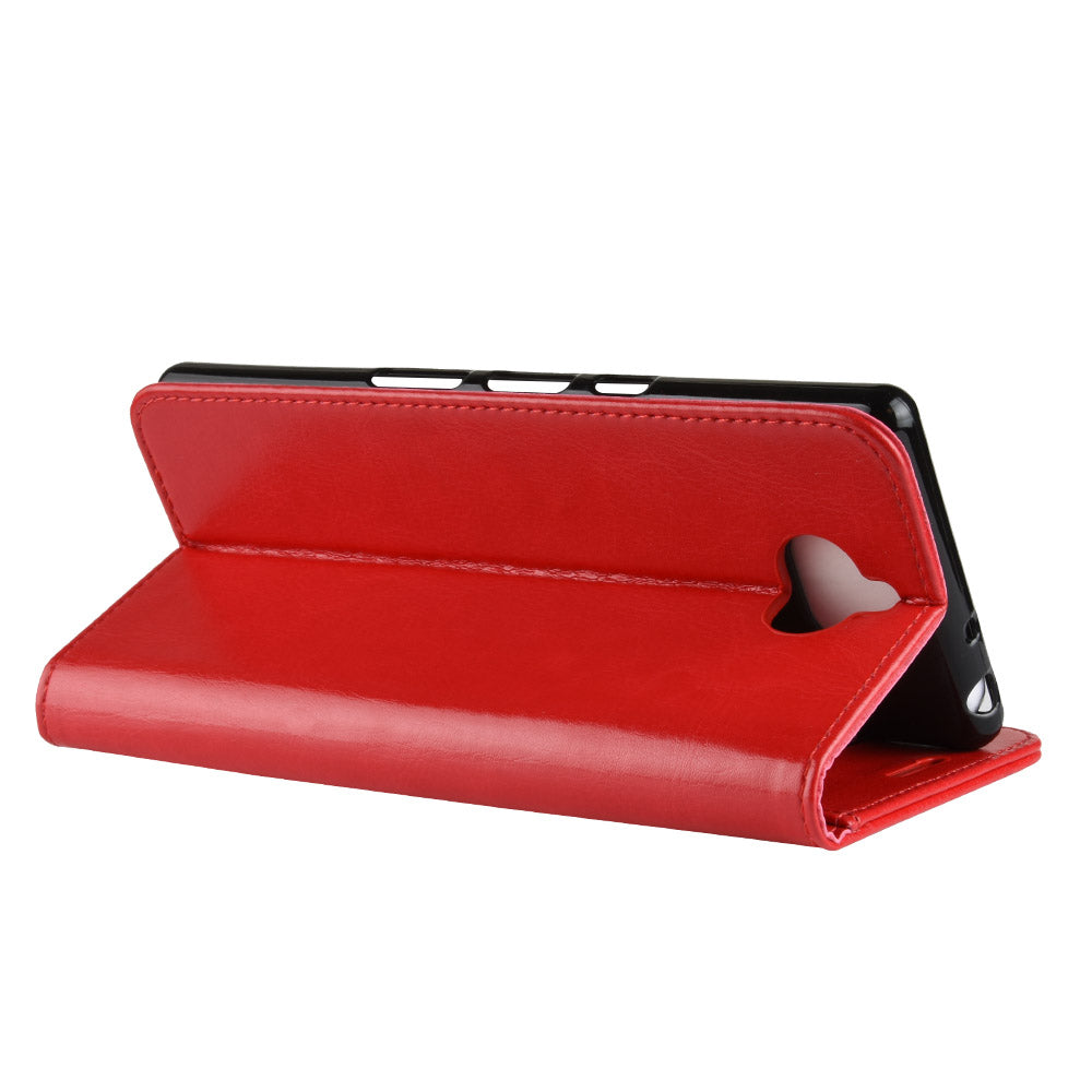 Crazy Horse Magnetic Stand Wallet Leather Mobile Phone Case for Sony Xperia 10