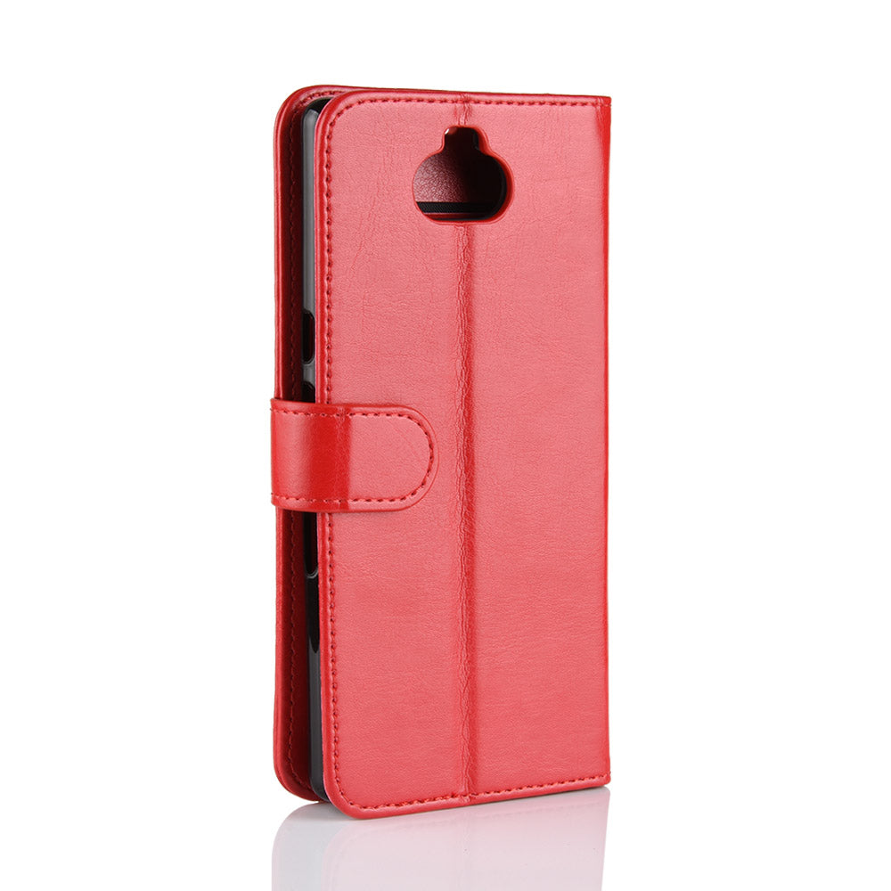 Crazy Horse Magnetic Stand Wallet Leather Mobile Phone Case for Sony Xperia 10