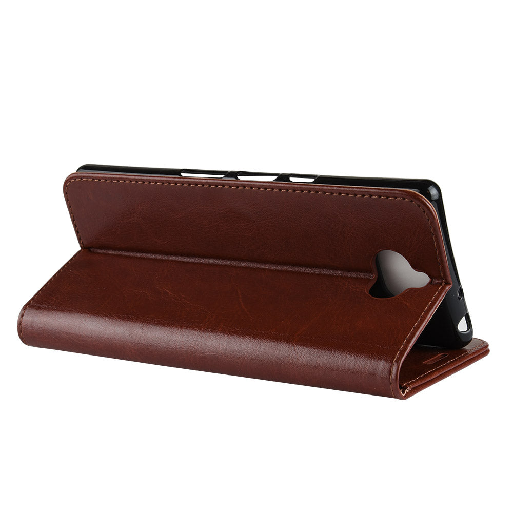 Crazy Horse Magnetic Stand Wallet Leather Mobile Phone Case for Sony Xperia 10