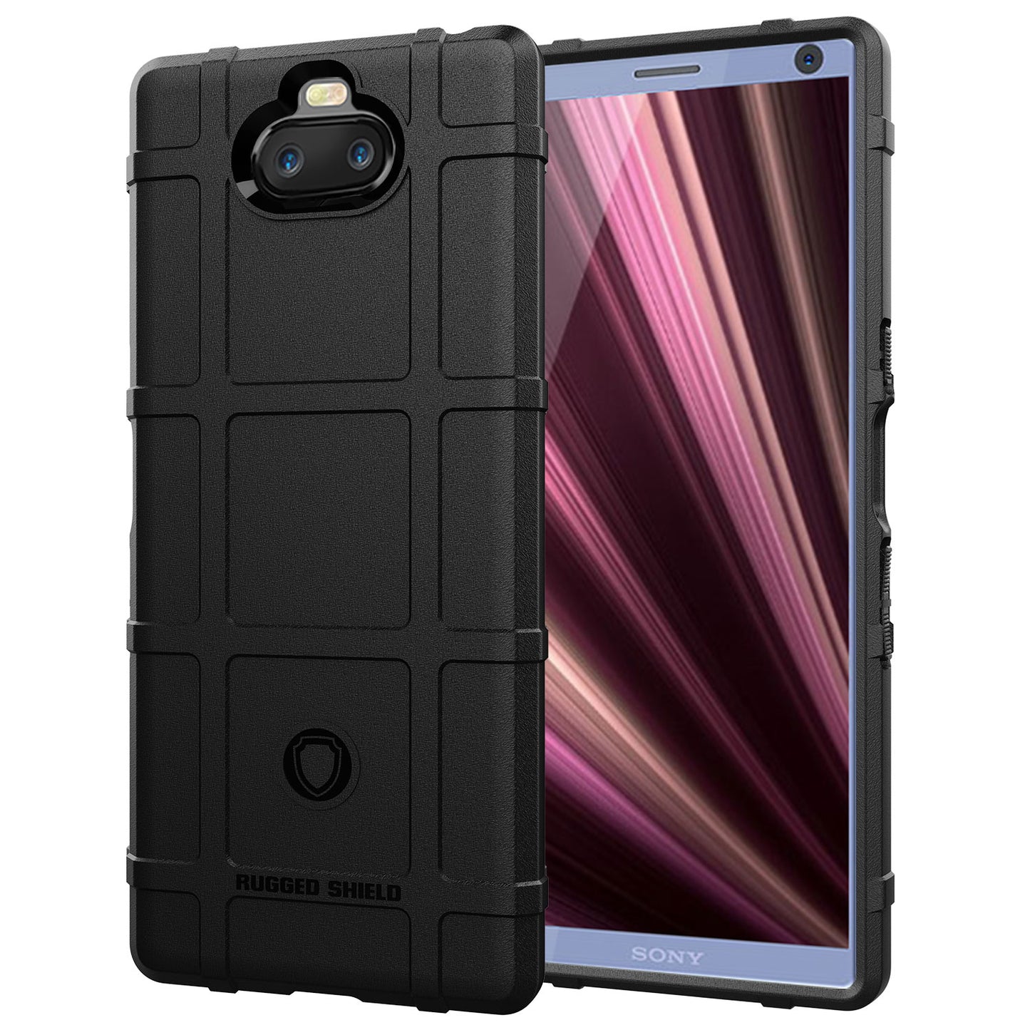 Anti-shock Square Grid Texture Soft TPU Case for Sony Xperia 10 Plus