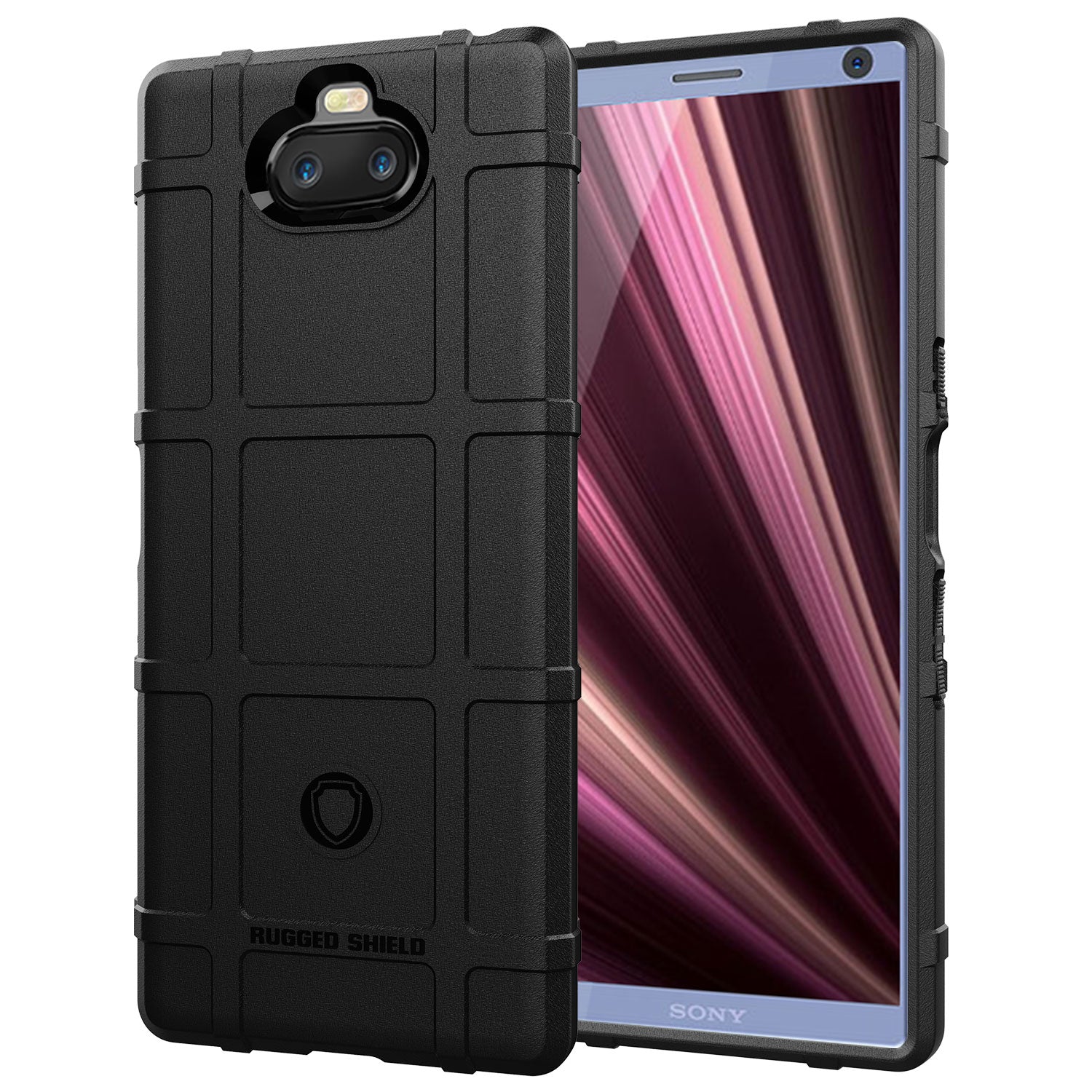 Anti-shock Square Grid Texture Soft TPU Case for Sony Xperia 10 Plus