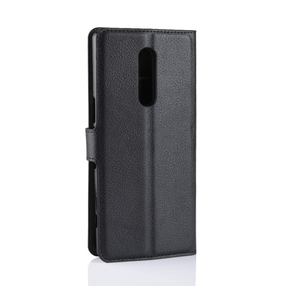 Litchi Skin PU Leather Magnetic Wallet Stand Case for Sony Xperia 1