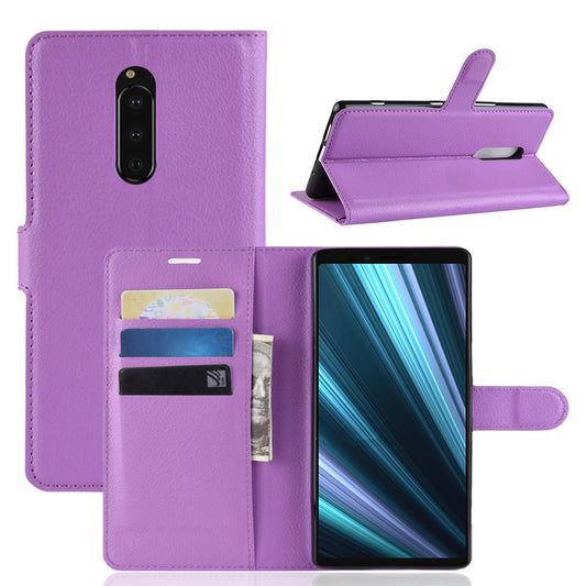 Litchi Skin PU Leather Magnetic Wallet Stand Case for Sony Xperia 1