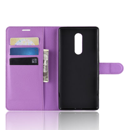 Litchi Skin PU Leather Magnetic Wallet Stand Case for Sony Xperia 1