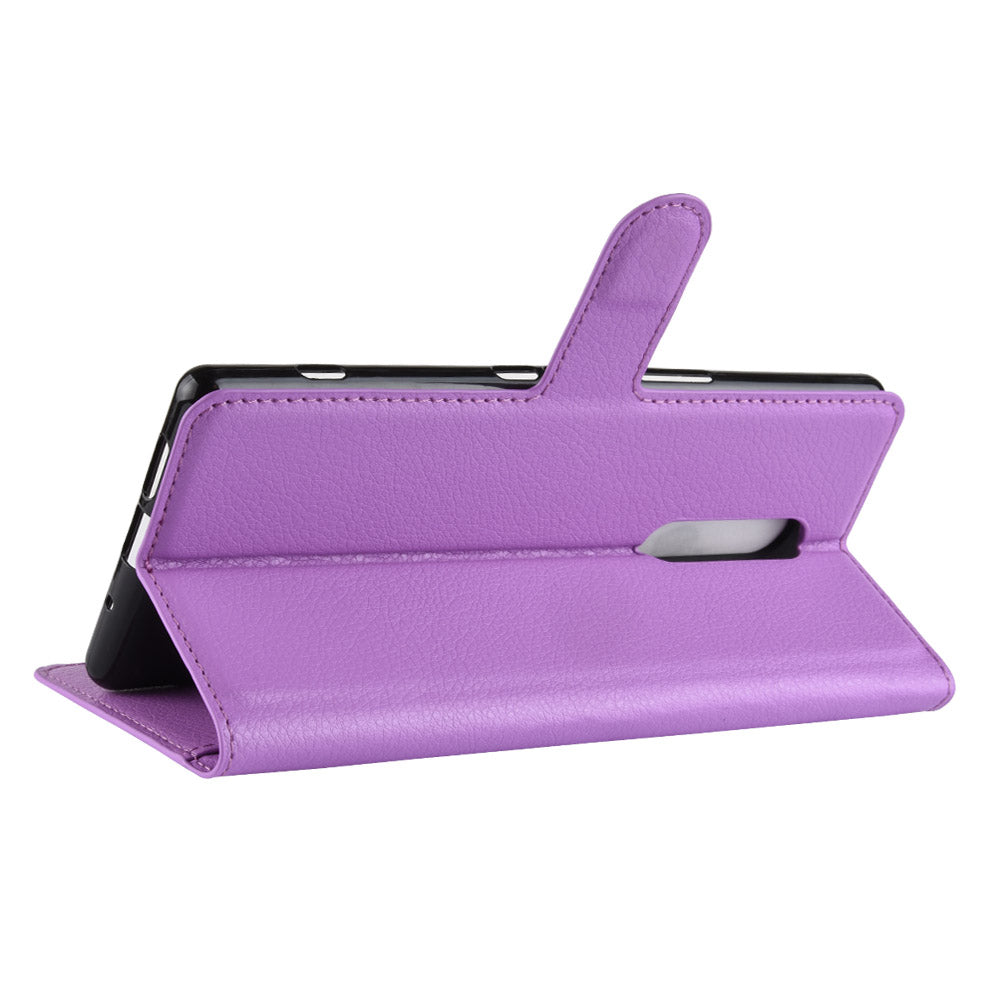 Litchi Skin PU Leather Magnetic Wallet Stand Case for Sony Xperia 1